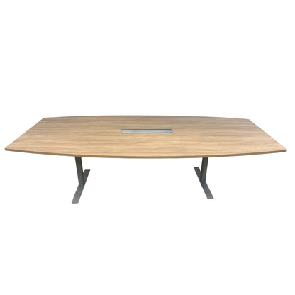 Møtebord i trefarget lys eik, 120x270 cm