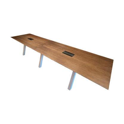 Trefarget møtebord, 360x90 cm