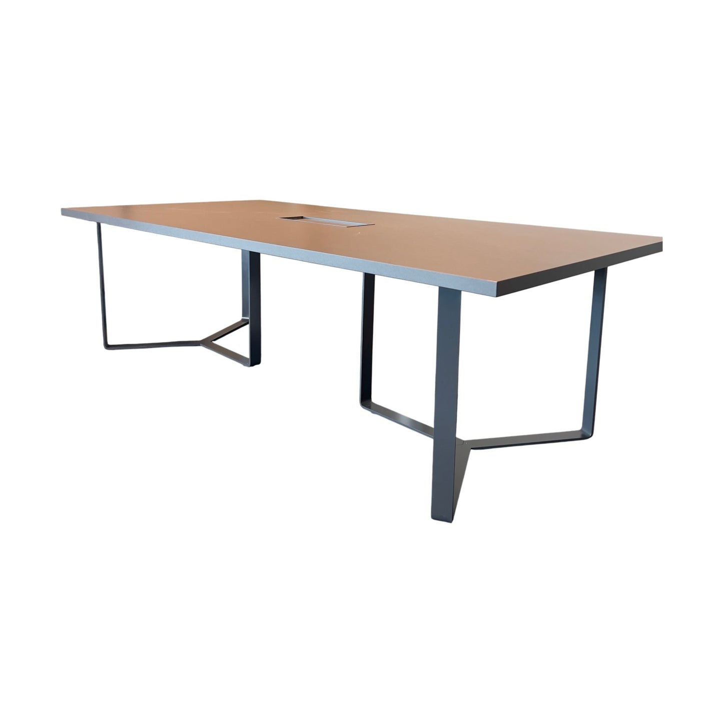 Møtebord, sort MDF, 240x120 cm