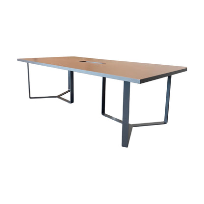 Møtebord, sort MDF, 240x120 cm