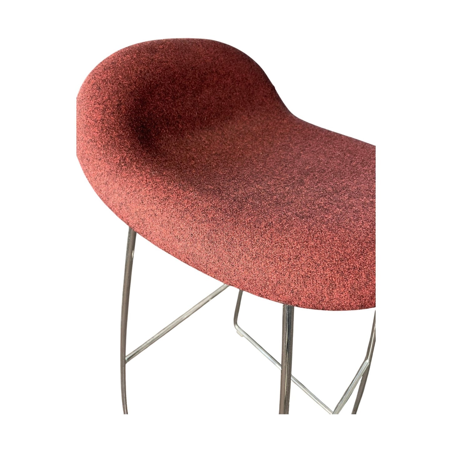 3D barstol fra Gubi, rød, H76 cm