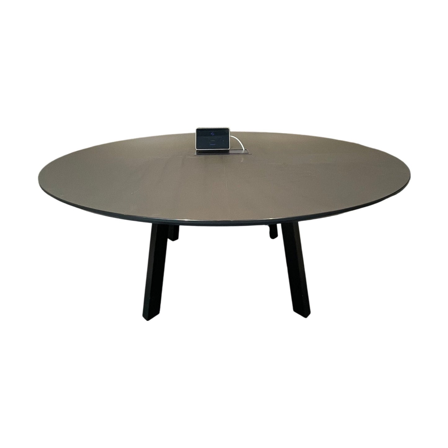 Møtebord, svart, 180x180 cm