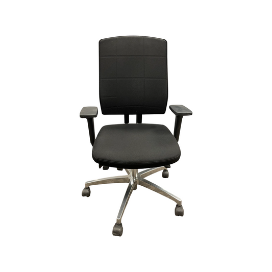 Sitland kontorstol, sort stoff