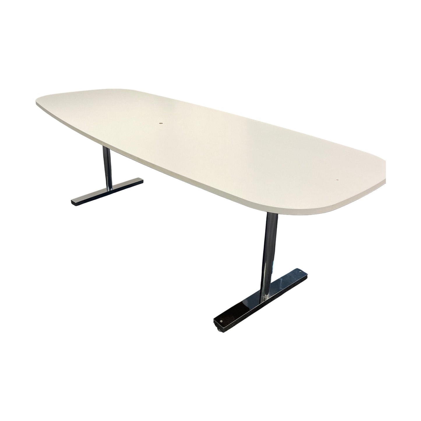 Møtebord, hvit bordplate, 230x90 cm