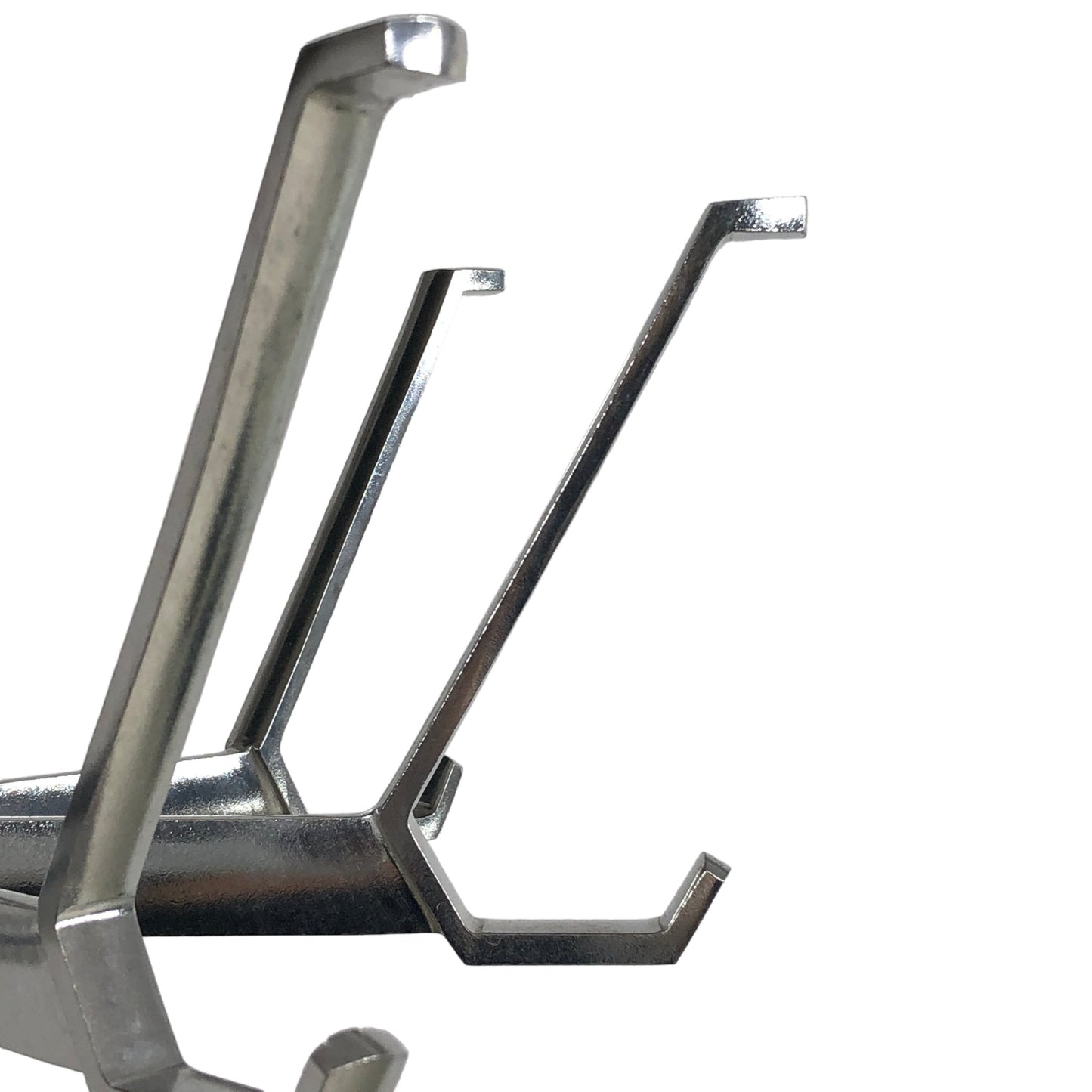 Stumtjener i sølv med krone topp