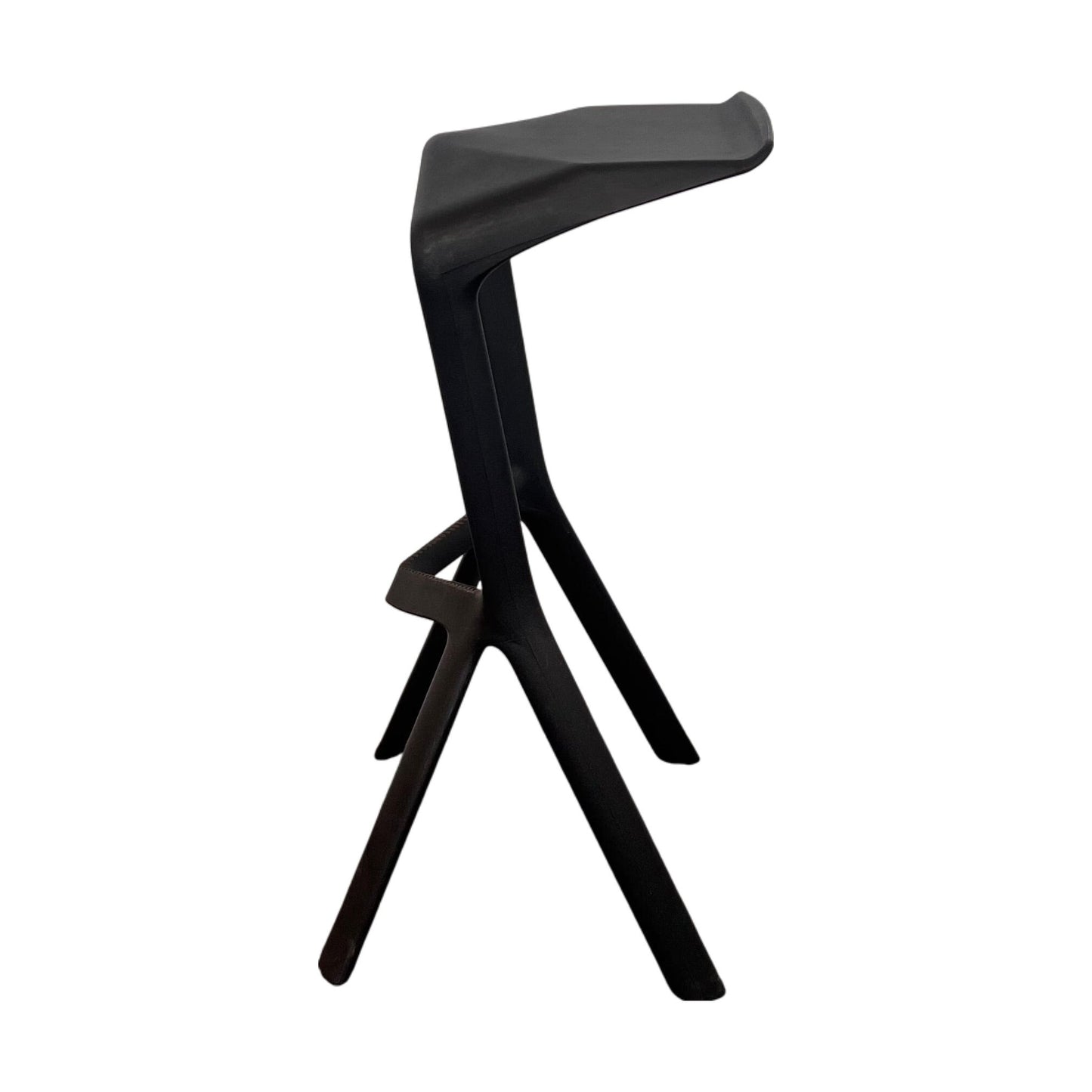 Barstol i sortlakkert stål, 80 cm