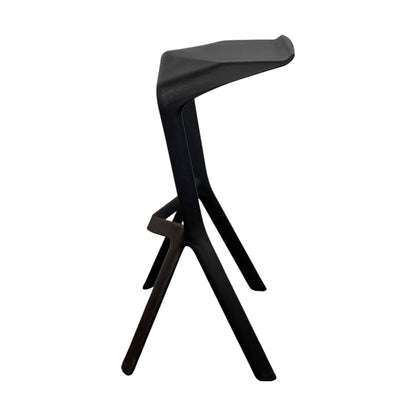 Barstol i sortlakkert stål, 80 cm