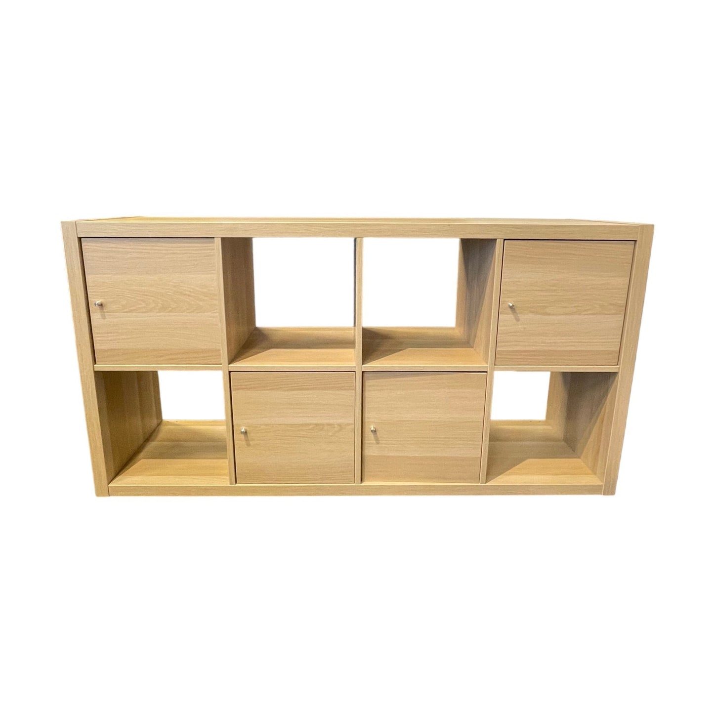 Hylle i hvit eik fra IKEA, Kallax, 77x40x147 cm