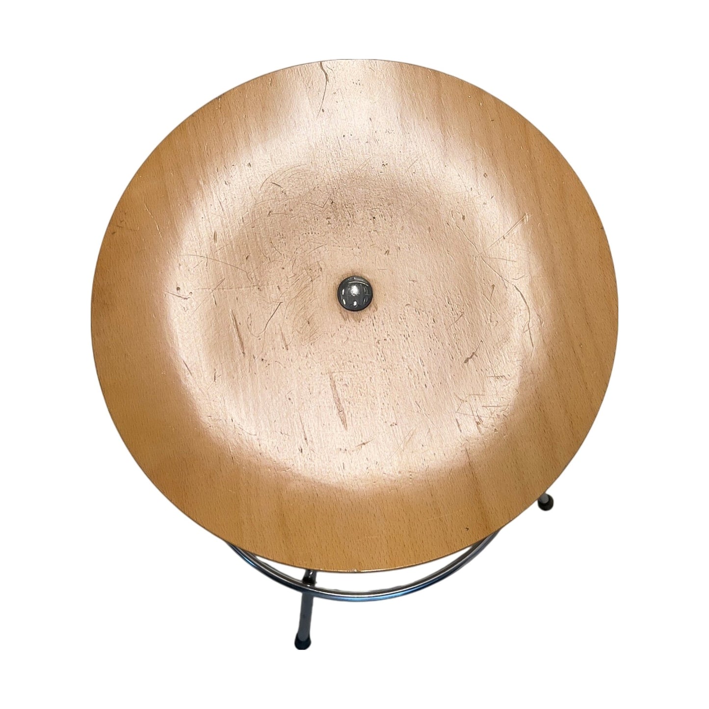 Barstol i trefarget tre og metall, 30 cm