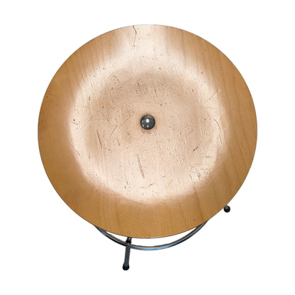 Barstol i trefarget tre og metall, 30 cm