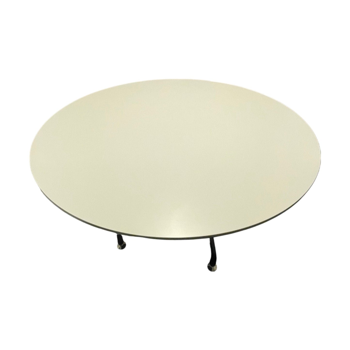 Duba B8 rundt møtebord, hvit laminat, Ø120 cm