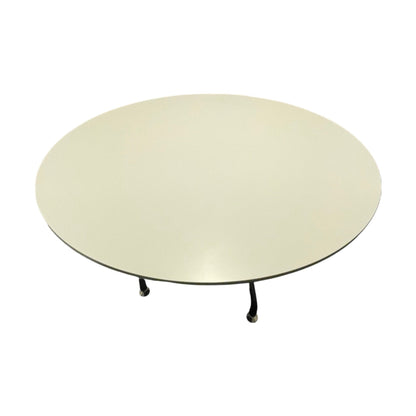 Duba B8 rundt møtebord, hvit laminat, Ø120 cm