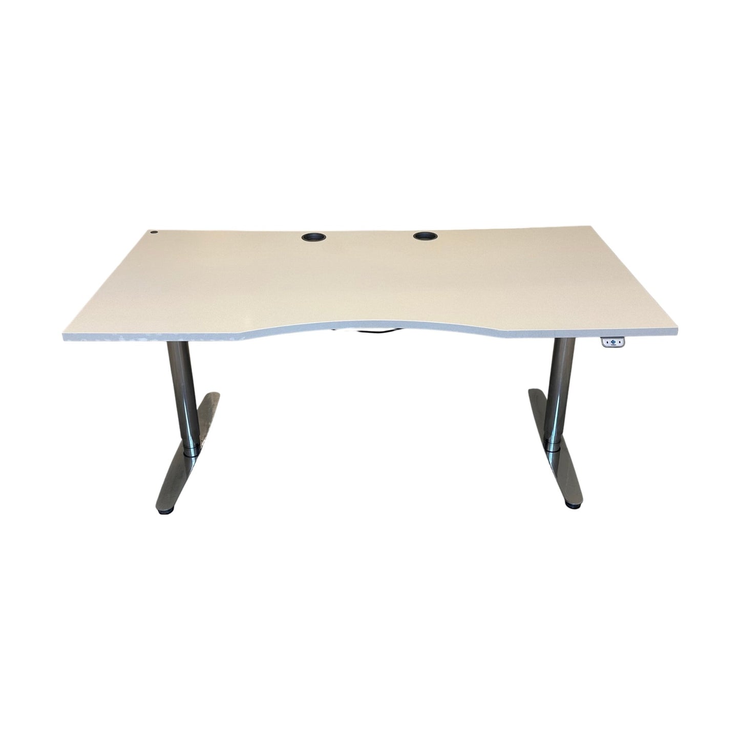 Elektrisk hev/senk skrivebord 160x80 cm, hvit, Martela