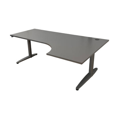 Elektrisk hev/senk skrivebord fra EFG, grå, 200x120 cm