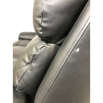 Mayfield 3-seter sofa, sort hud/PVC