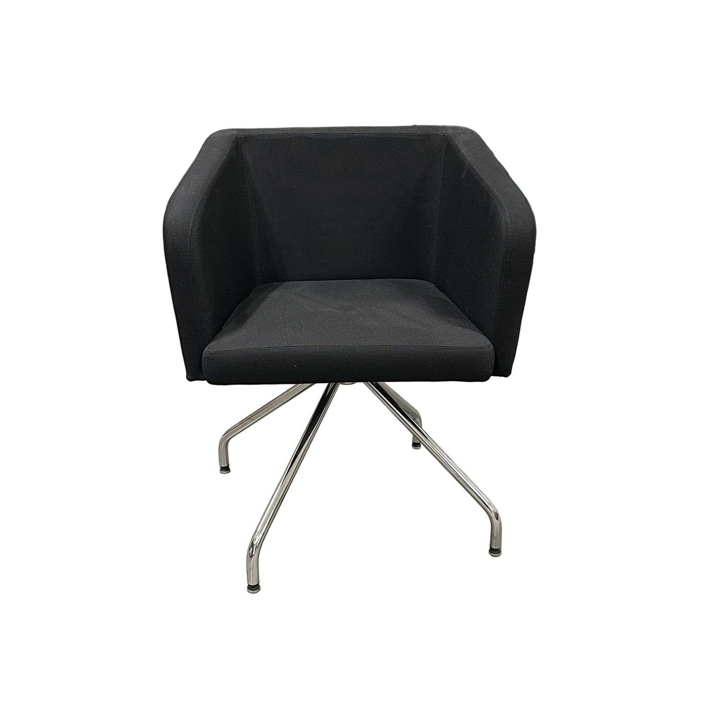 STRATFORD lenestol, sort stoff