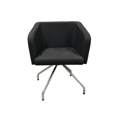 STRATFORD lenestol, sort stoff