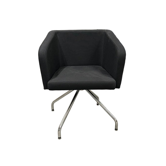 STRATFORD lenestol, sort stoff