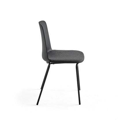 Stol LANGFORD, sorte ben, svart/antrasitt