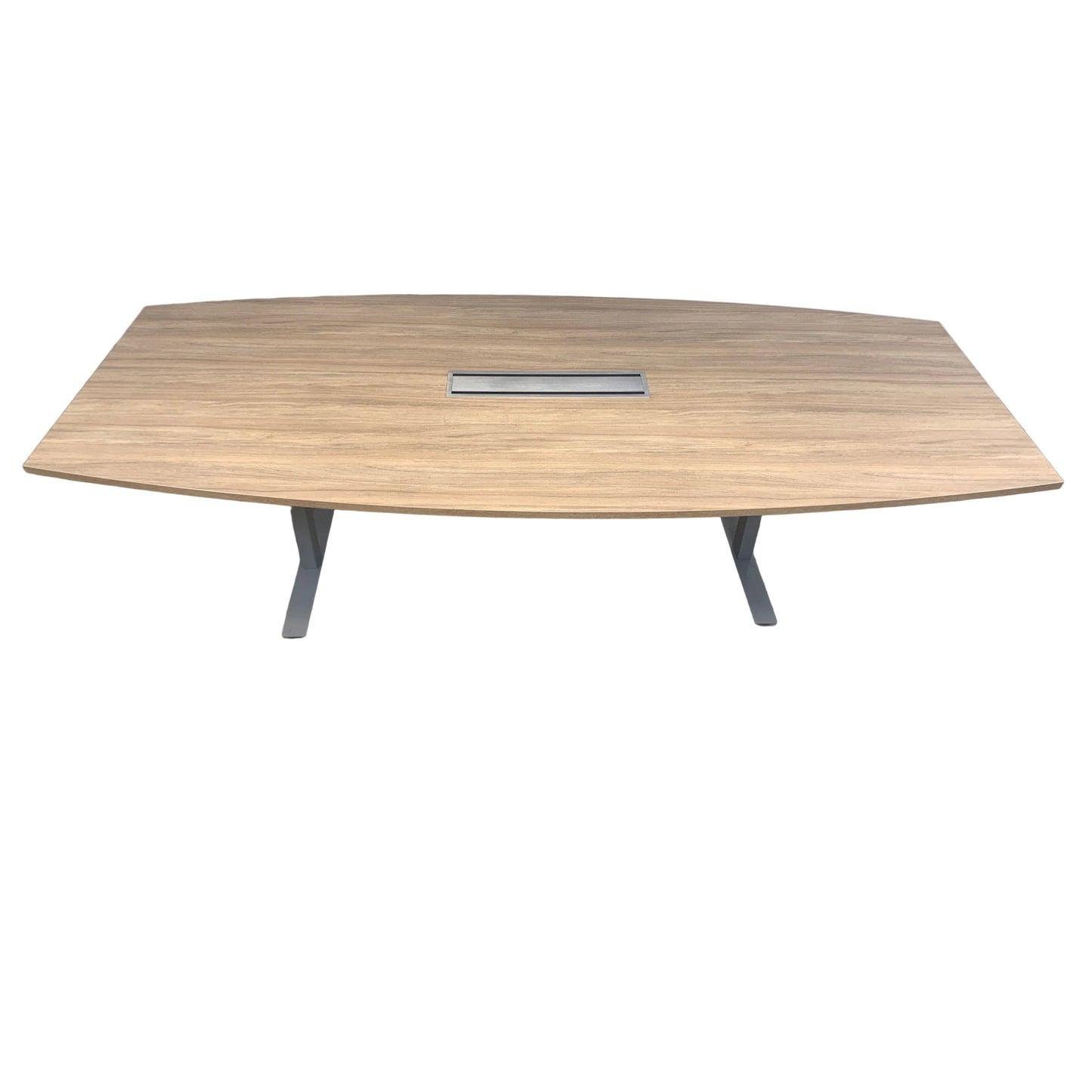 Møtebord i trefarget lys eik, 120x270 cm