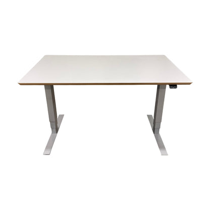 Elektrisk hev/senk skrivebord 130x80 cm, grå laminat, Edsbyn
