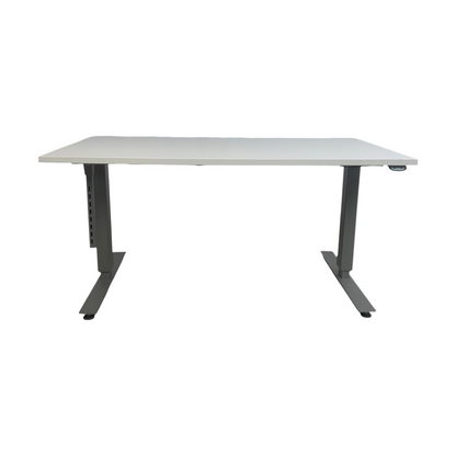 Elektrisk hev/senk skrivebord 140x80 cm, hvit laminat