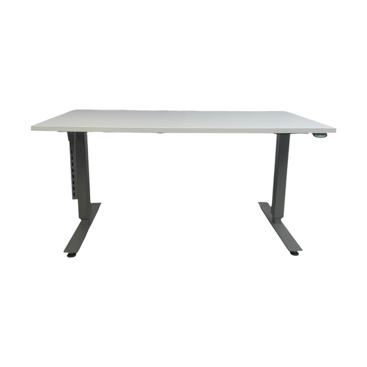 Elektrisk hev/senk skrivebord 140x80 cm, hvit laminat