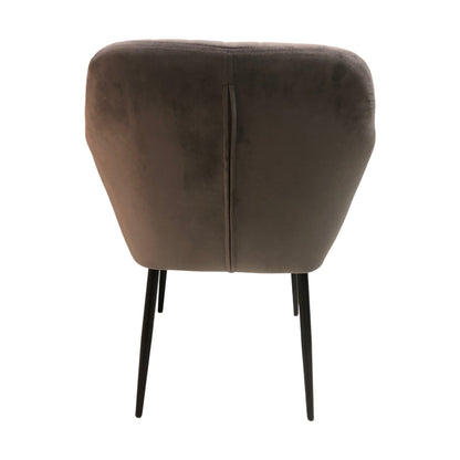 Emilia spisestol fra A-Møbler, mørk grå velour