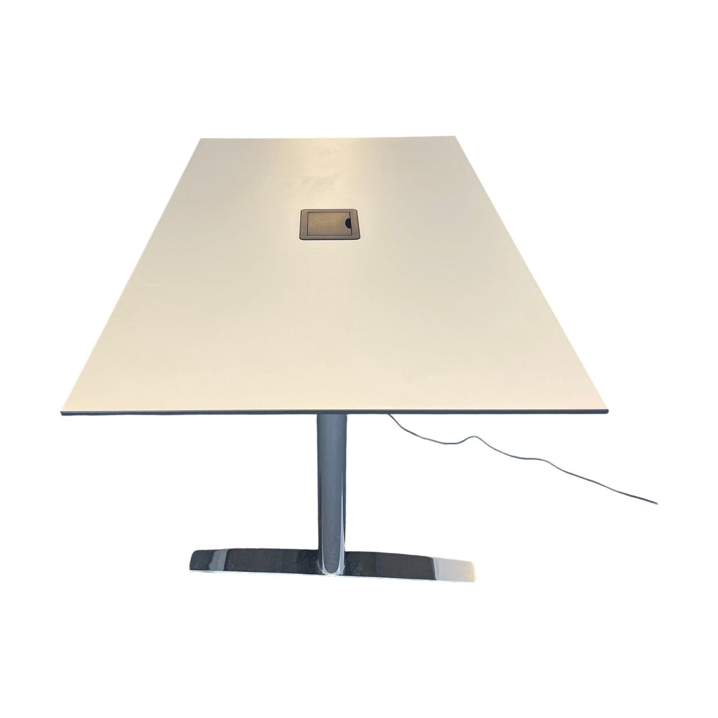 Møtebord, hvit laminat, 200x100 cm