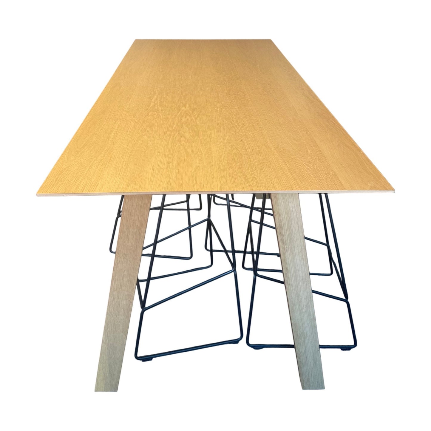 Barbord, trefarget, 200x90 cm, 103 cm høy