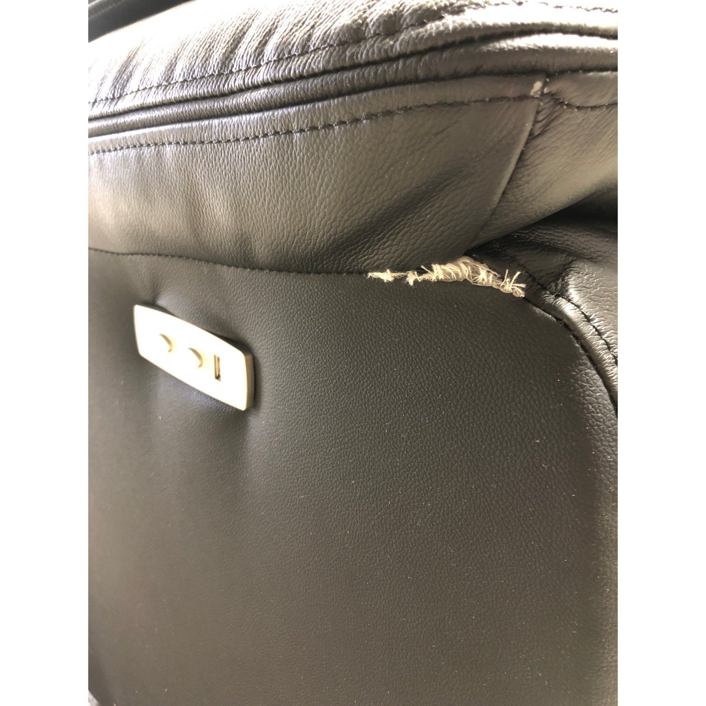 Mayfield 3-seter sofa, hud/PVC. Elektrisk recliner