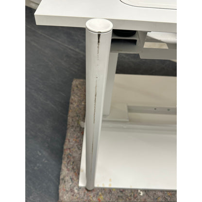 Skrivebord 120x75 cm, hvit laminat