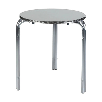 Stablebart aluminiumsbord Holly fra Pulsiva, grå, 60x60 cm