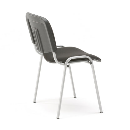 Konferansestol NELSON, 4-pk., svart/grå fra AJ Produkter