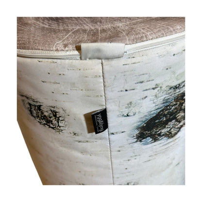 Bjørk puff fra Ygg & Lyng, hvit