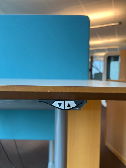 Elektrisk hev/senk skrivebord, grå, 160x80 cm