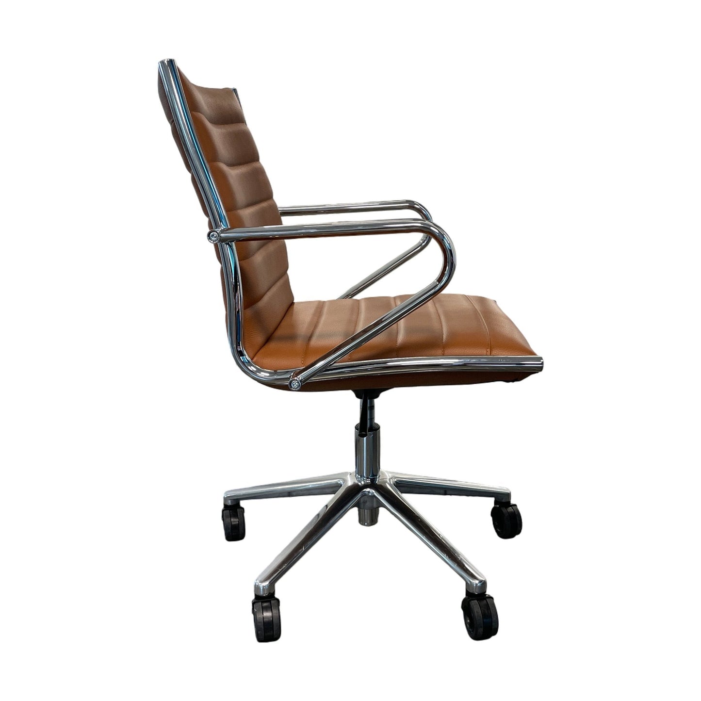Classic Manager møteromsstol fra Sitland, cognac, med hjul