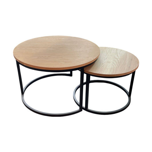 Casø Coffeebreak sofabord fra A-Møbler, hvitoljet, Ø75 cm