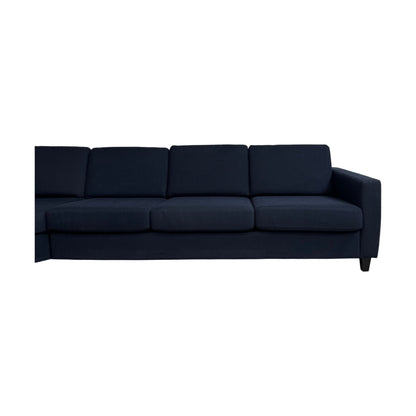 Blå hjørnesofa fra A-Møbler