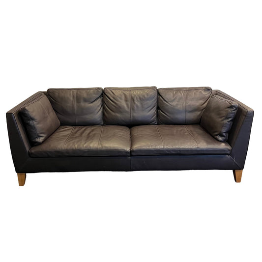 Brun 3-seter sofa