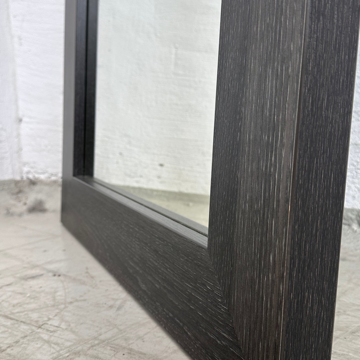 Speil med brun ramme, 130x70cm