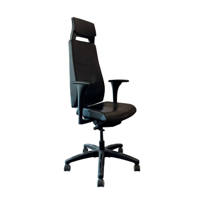 Kontorstol, IKEA Volmar, svart skinn