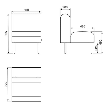 Modulsofa VARIETY, 1-seter fra AJ Produkter, marineblå
