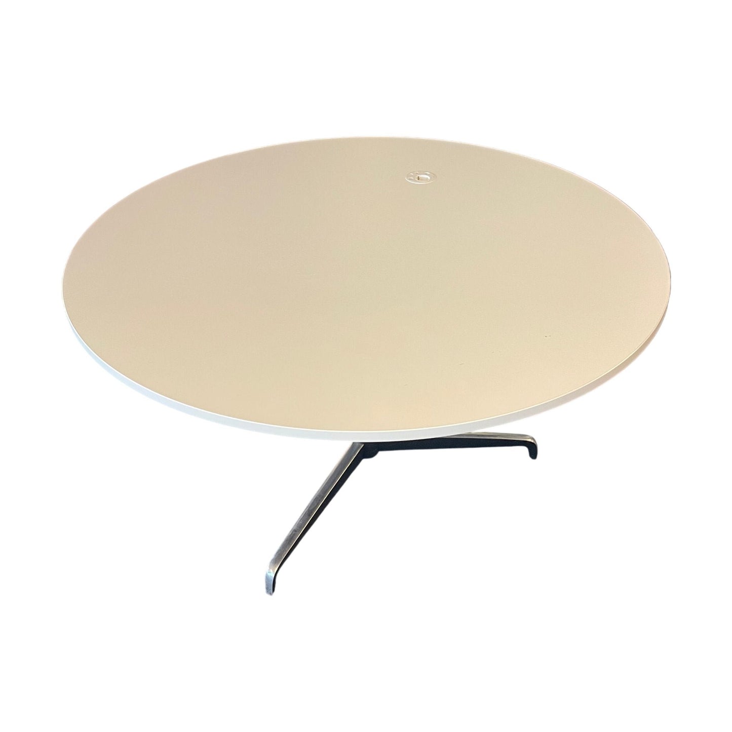 Møtebord Ø140, hvit laminat