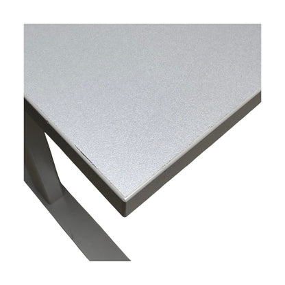 Manuelt justerbart skrivebord i grå, 140x80 cm