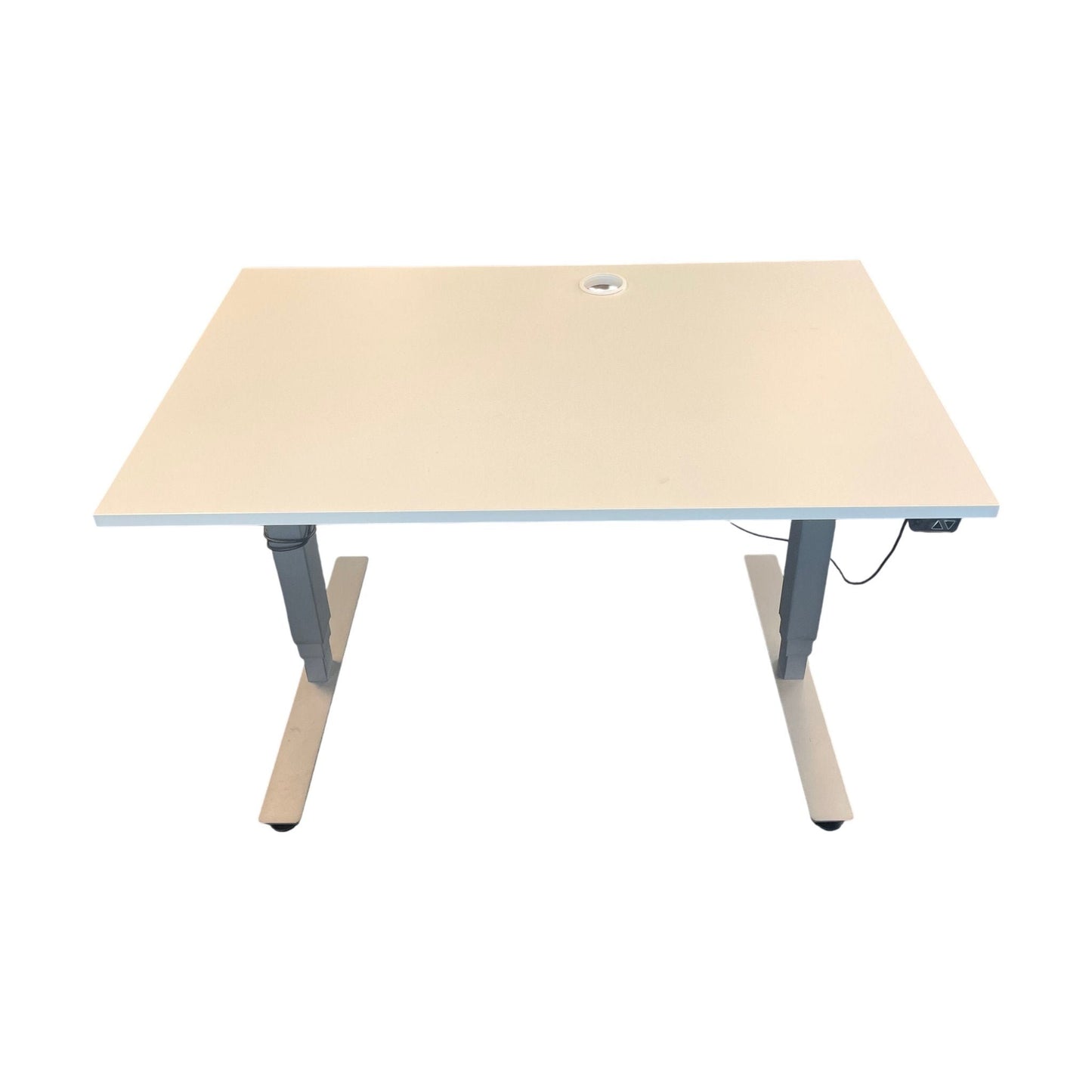 EFG elektrisk hev/senk skrivebord, hvit laminat, 120x80 cm
