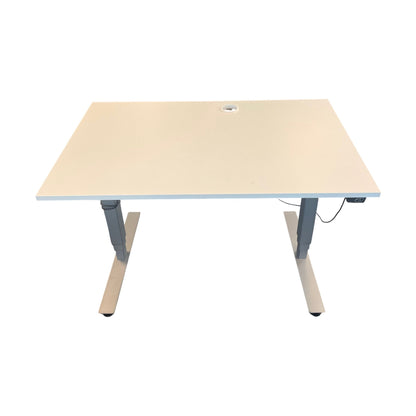 EFG elektrisk hev/senk skrivebord, hvit laminat, 120x80 cm