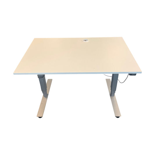 EFG elektrisk hev/senk skrivebord, hvit laminat, 120x80 cm