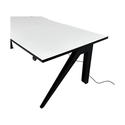 Elektrisk hev/senk skrivebord, hvit, 180x80 cm