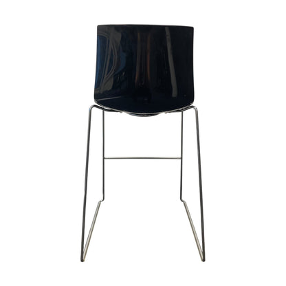 Arper Catifa barstol, sort, 62x52 cm, 110 cm høy